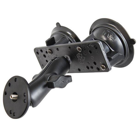 Suport dublu de aspirație RAM® Twist-Lock™ cu adaptor filetat masculin 1/4"-20