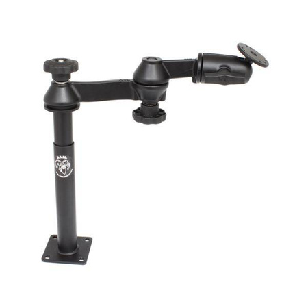 RAM® Tele-Pole™ cu stâlpi de 8" și 9", brațe pivotante duble și placă rotundă