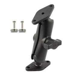 RAM® Double Ball Mount cu hardware de montare pe panou plat - Șuruburi de 3/8"