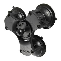 RAM® Twist-Lock™ Triplă cupă de aspirație Bază sferică - dimensiune B