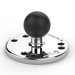 RAM® Placă rotundă cromată cu bilă