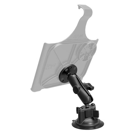 RAM® Twist-Lock™ Suction Cup Double Ball Mount cu placă rotundă - Mediu