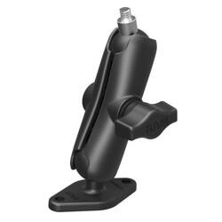 Suport dublu cu bilă RAM® cu placă diamantată și știft 1/4"-20 - Mediu