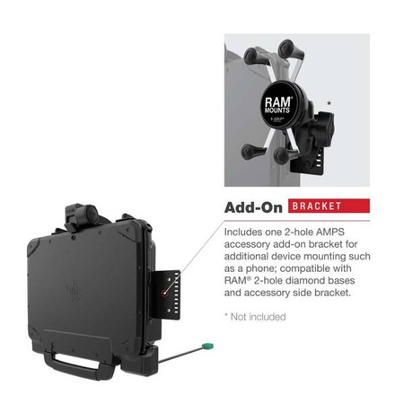 RAM® Power + Data Dock pentru tableta Zebra ET8x 2-in-1