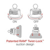 RAM® X-Grip® Suport mare pentru telefon cu ventuză Twist-Lock™ - lung