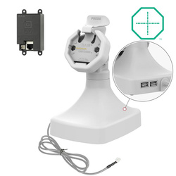 GDS® Uni-Conn™ Dock alimentat cu înclinare și pivotare cu PoE + date - Gri