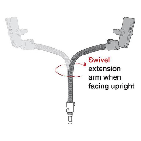 RAM® Quick Release 18" Extensie braț pentru scaune cu rotile