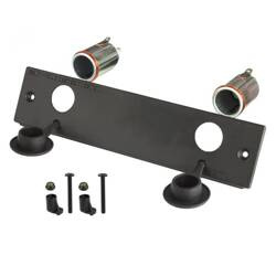 RAM® Tough-Box™ placă frontală de 2" cu două prize pentru brichete de 12V