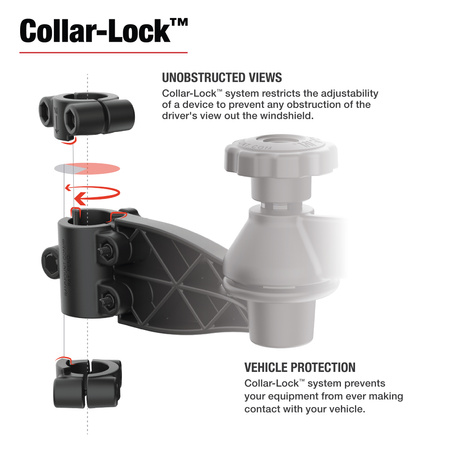 RAM® Friction Hinge 6" Arm & 6" Swing Arm cu bilă pentru Tough-Bar™