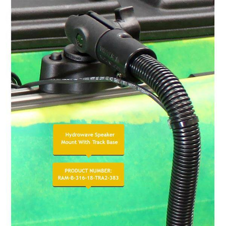 Suport cu eliberare rapidă RAM® Track Ball™ pentru difuzorul HydroWave™ cu tijă de 18"