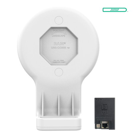 GDS® Uni-Conn™ Dock de perete cu receptor magnetic și PoE - Gri