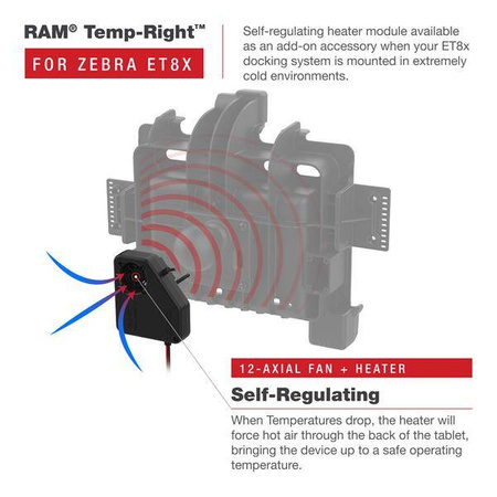 Modul de încălzire RAM® Temp-Right™ Dock pentru tableta Zebra ET8x 2 în 1