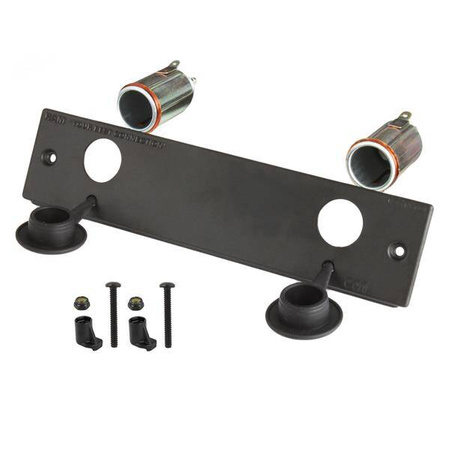 RAM® Tough-Box™ placă frontală de 2" cu două prize pentru brichete de 12V