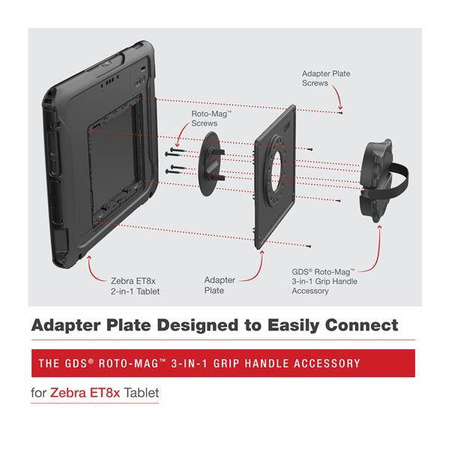 GDS® Roto-Mag™ 3 în 1 Accesoriu pentru mâner de prindere pentru Zebra ET8x