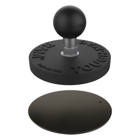 RAM® Tough-Mag™ 66MM Diameter Ball Base cu placă adezivă din oțel