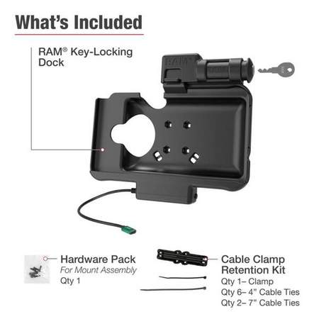 RAM® Key Locking USB-C Powered Dock pentru Samsung Tab Active5 & 3