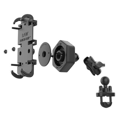 Suport pentru telefon RAM® Quick-Grip™ XL cu Vibe-Safe™ și bază U-Bolt - scurt