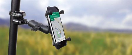 RAM® X-Grip® Suport mare pentru telefon cu bază pentru șină ATV/UTV