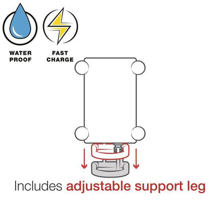 RAM® Tough-Charge™ 15W Suport pentru motocicletă cu încărcare fără fir rezistent la apă