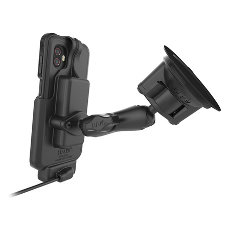 RAM® EZ-Roll'r™ Dock alimentat pentru XCover6 Pro cu OEM sau RAM® Skin™