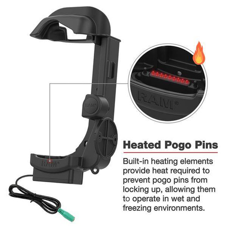 RAM® Powered Dock pentru Zebra MC9400 & MC9300 - Pini cu încălzire