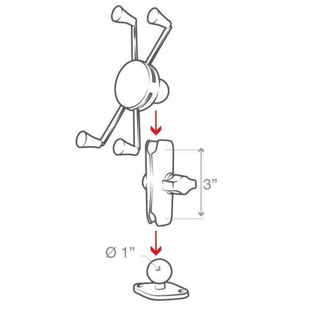 RAM® X-Grip® Suport mare pentru telefon cu bază diamantată