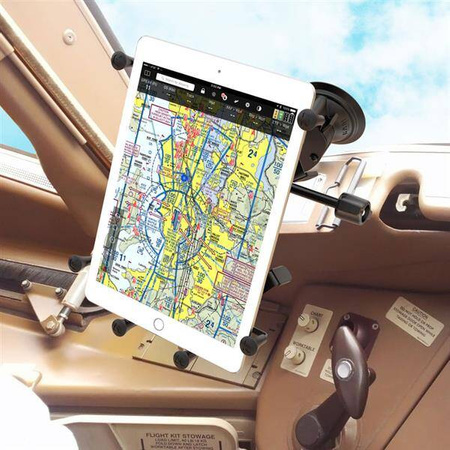 RAM® X-Grip® cu aspirație dublă pentru tablete de 9"-11" - placă inserată