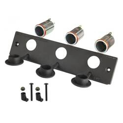 RAM® Tough-Box™ placă frontală de 2" cu trei prize de 12V pentru brichete