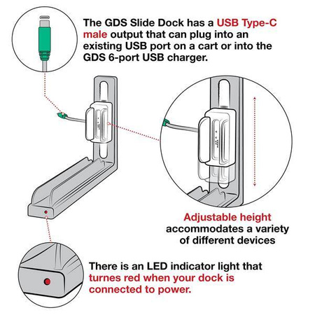 GDS® Slide Dock™ cu alimentare și bază magnetică