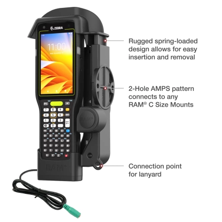 RAM® Powered Dock pentru Zebra MC3300 & MC3400