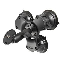 Suport triplu de aspirație RAM® Twist-Lock™ cu placă rotundă și știft 1/4"-20