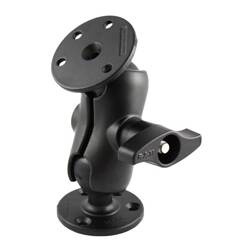 RAM® Suport dublu cu bilă cu două plăci rotunde mari - Dimensiune D scurt