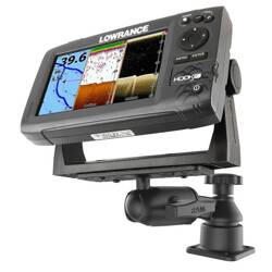 RAM® Suport orizontal cu braț oscilant de 6" cu placă dreptunghiulară cu bilă și soclu