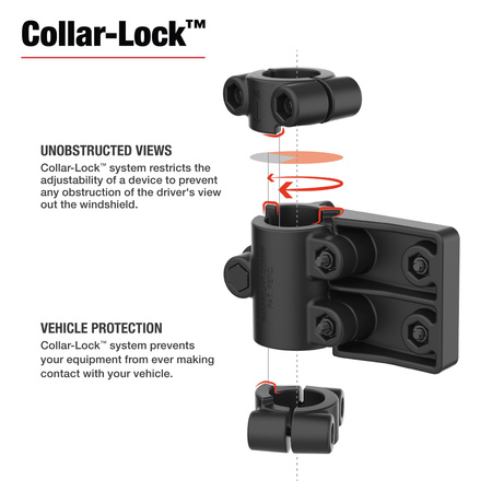 RAM® Friction Hinge Mount cu suport AMPS pentru Tough-Bar™