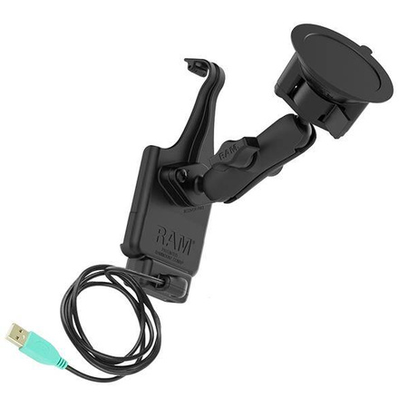 RAM® Powered Suction Cup Mount pentru Samsung XCover Pro cu încărcător