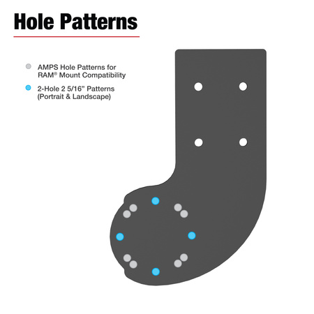 RAM® Friction Hinge Mount cu suport AMPS pentru Tough-Bar™