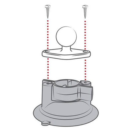 RAM® Twist-Lock™ Baza cu ventuză compozită cu bilă