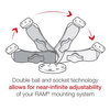 RAM® Sistem de fixare cu bilă dublă cu placă diamantată - Mediu