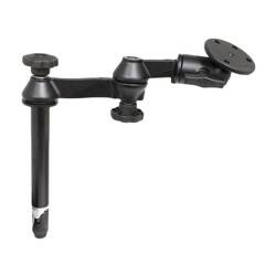 RAM® Stâlp superior de 8" cu brațe duble pivotante și placă rotundă mare