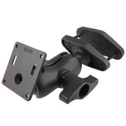 RAM® 4" Square Post Clamp Mount cu placă VESA de 75x75mm