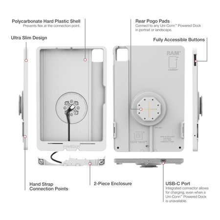 IntelliSkin® Thin-Case™ pentru iPad Pro 11 (M4) (Pogo Pads spate) - Gri