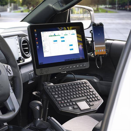 GDS® Ecosystem™ Pachet pentru vehicul cu monitor, tastatură și suport pentru telefon