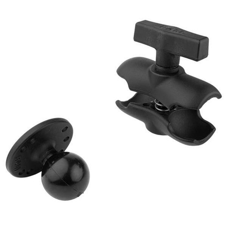 RAM® Braț cu soclu dublu cu placă sferică rotundă - dimensiune C scurt