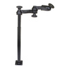 RAM® Tele-Pole™ cu stâlpi de 12" și 18", brațe duble pivotante și placă rotundă