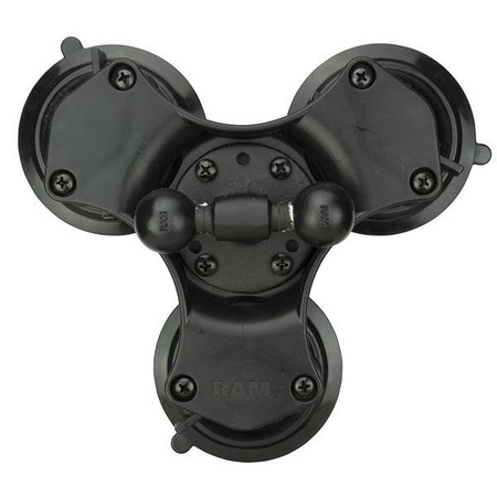 RAM® Twist-Lock™ Triplă cupă de aspirație Bază dublă cu bilă