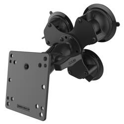 RAM® Twist-Lock™ Suport triplu de aspirație cu placă VESA 100x100mm - scurt