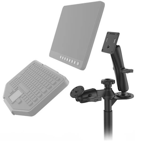 RAM® Stâlp superior de 8" și suport VESA cu bilă dublă 75x75mm