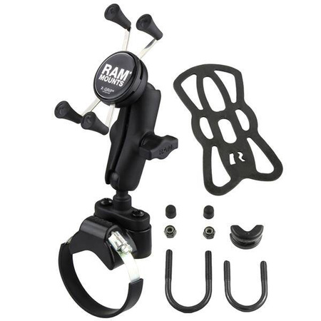 Suport pentru telefon RAM® X-Grip® cu bază pentru șină ATV/UTV