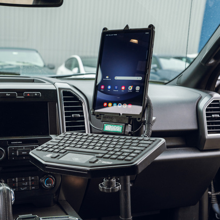 RAM® Tele-Pole™ cu stâlpi de 12" și 18" și suport dublu cu bilă