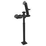 RAM® Tele-Pole™ cu stâlpi de 12" și 18" și suport dublu cu bilă